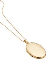 ARGENTO VIVO Stacy 14k Gold Plated Oval Locket Necklace