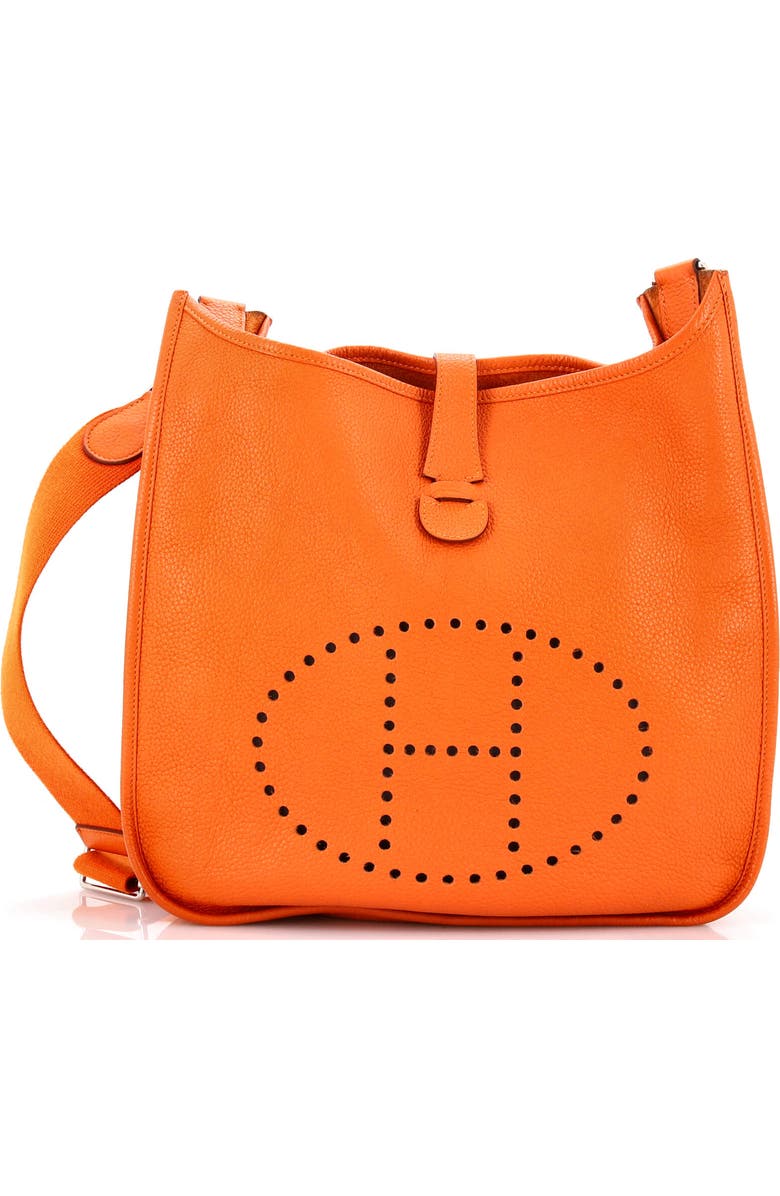 Pre-Owned Hermes Evelyne Bag Gen III Clemence PM, Main, color, Orange H