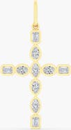 Everlee Multi-Shape Bezel Cross Lab Diamond Pendant in 14K