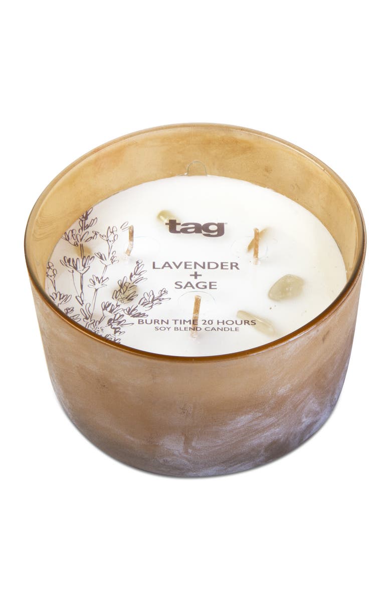tag Sunrise Lavender Sage Soy Candle Blush Wax Everyday Scent, Alternate, color, Pink