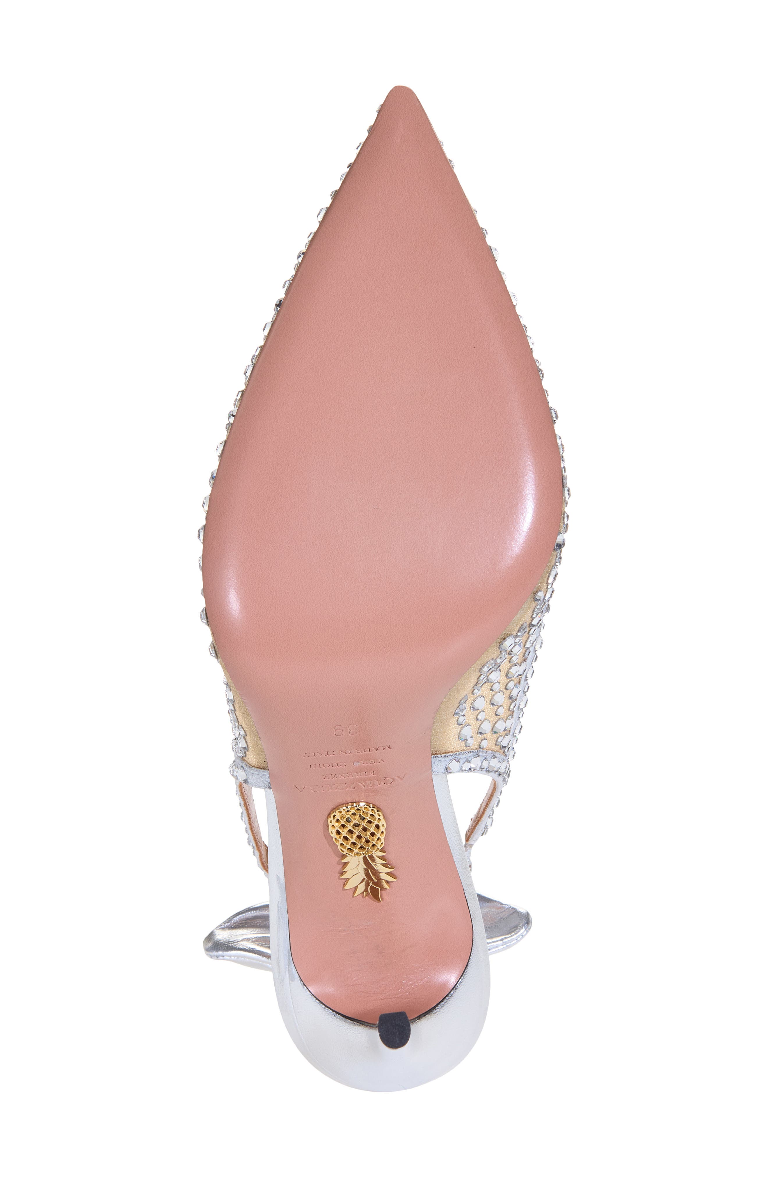 Bow Rhinestone Slingback Sandal, Alternate, color, SILVER