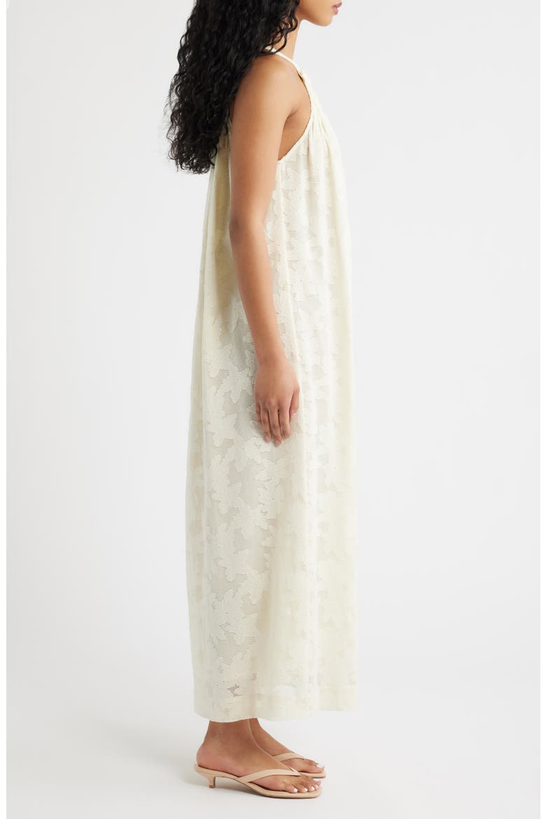 Merope Cotton Blend Maxi Dress, Alternate, color, BEURRE