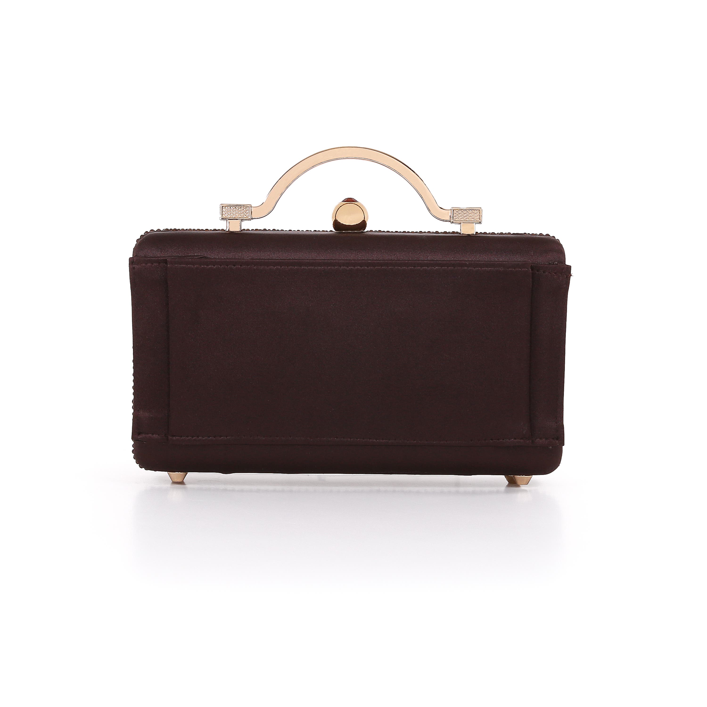 Jude Crystal Minaudiere with Outer Pocket, Alternate, color, Brown