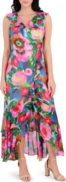 Kensie Floral Faux Wrap Dress