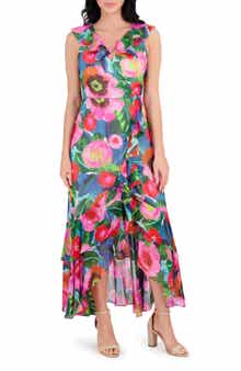 Kensie Floral Faux Wrap Dress
