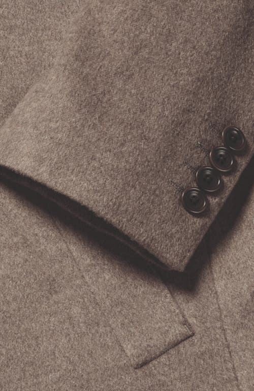 Charles Tyrwhitt Pure Wool Overcoat In Oatmeal