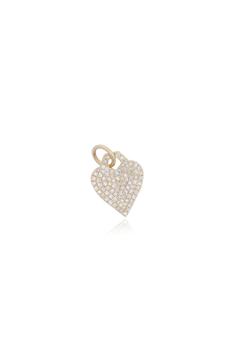 The Lovery Fine Jewelry Diamond Heart Padlock Charm, Main, color, Yellow Gold