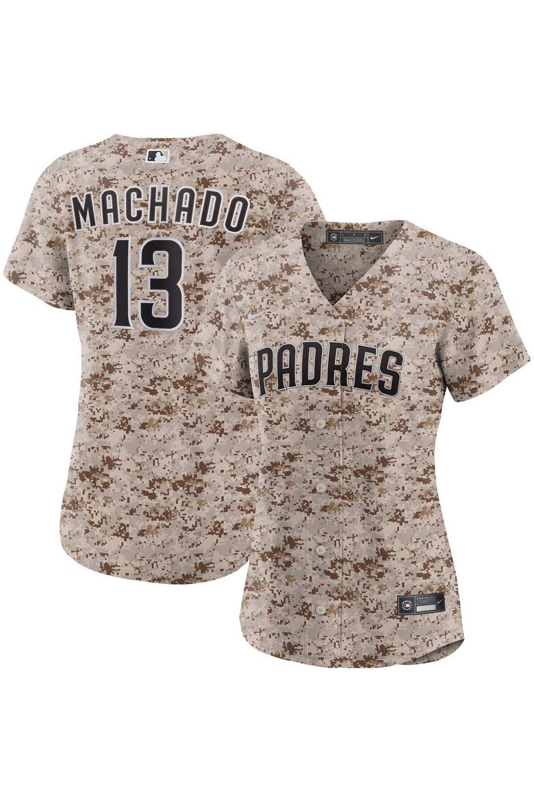 Women's Nike Manny Machado Camo San Diego Padres USMC Alternate Replica Player Jersey, Main, color, Camo
