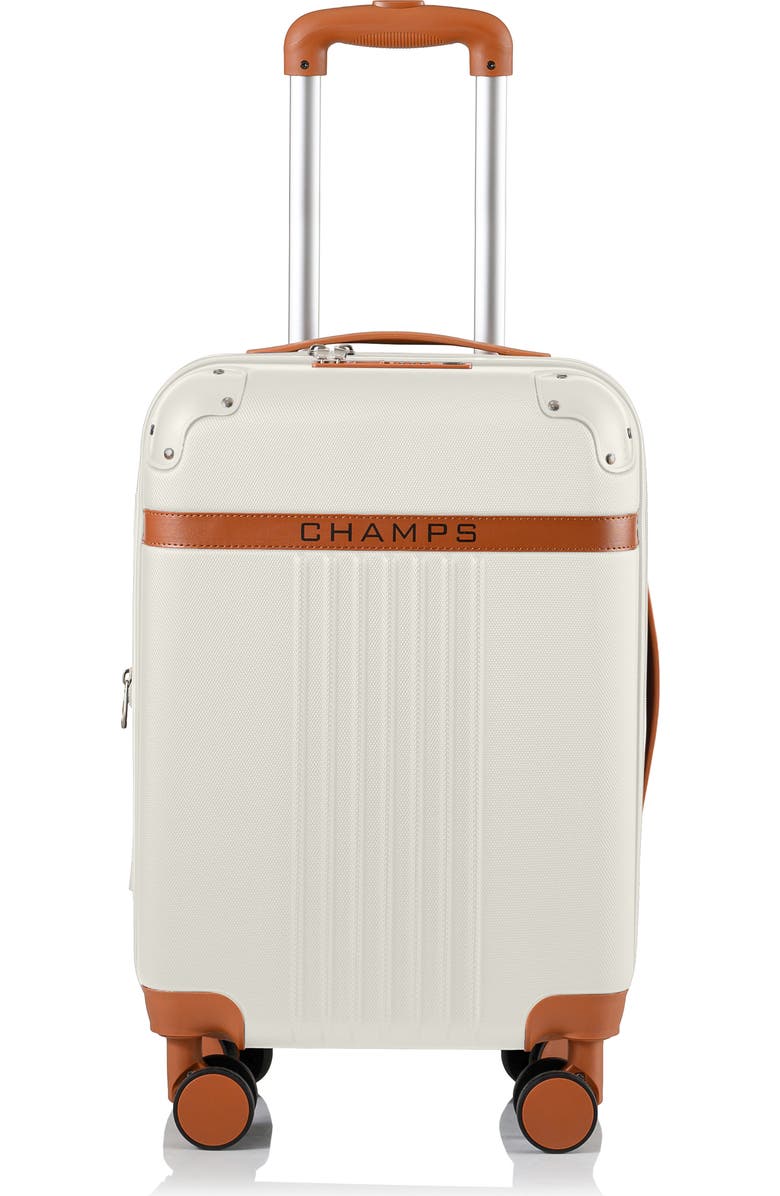 CHAMPS Vintage Carry-On Hardside Spinner, Main, color, Ivory