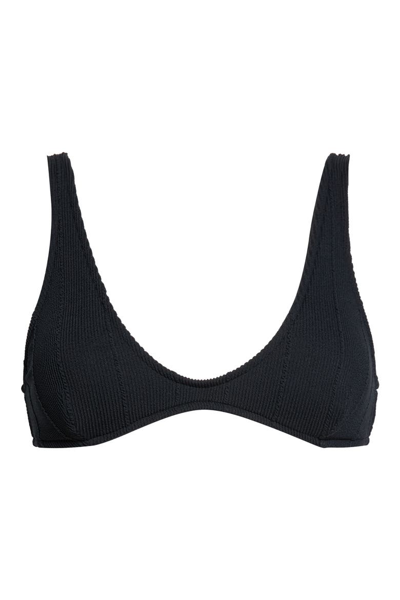 Vibe Surf Bralette Bikini Top, Alternate, color, BLACK