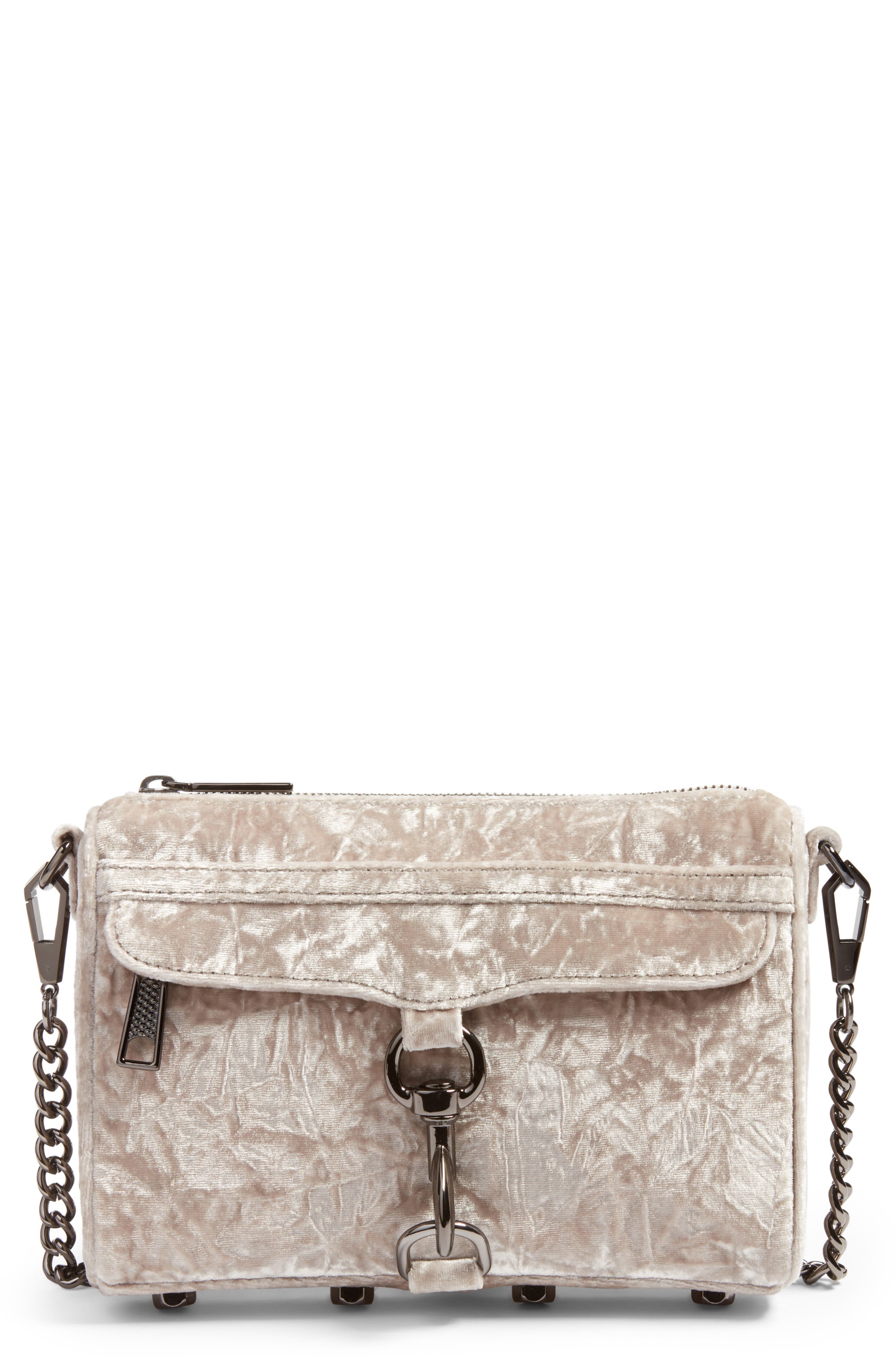 Rebecca Minkoff Mini MAC Velvet Convertible Crossbody Bag, Main, color, 