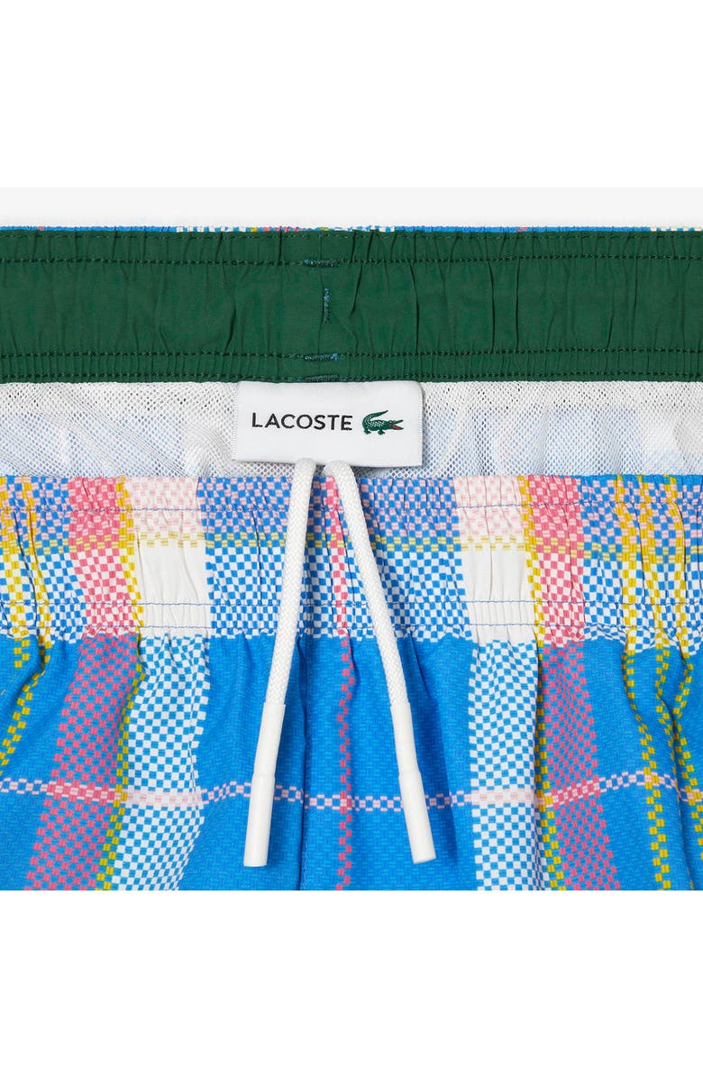 Lacoste Plaid Swim Trunks, Alternate, color,