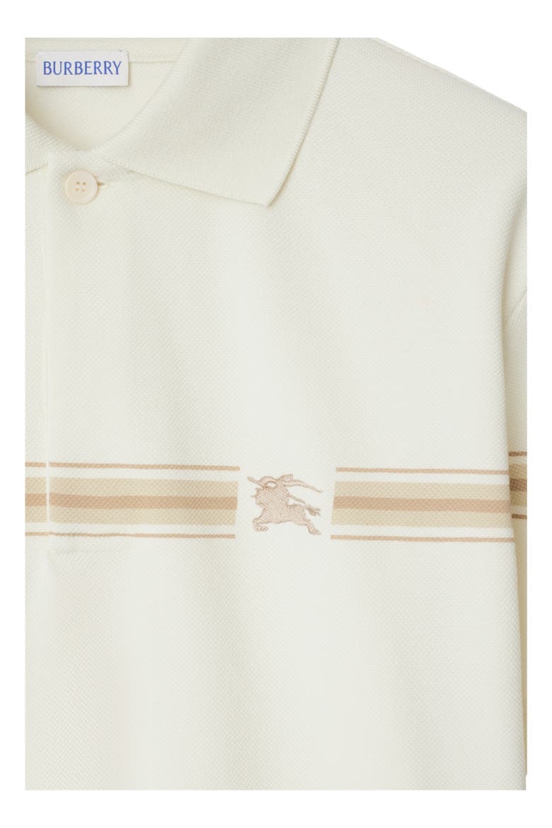Striped Cotton Polo Shirt, Alternate, color, Ice