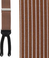 Trafalgar Big and Tall Voltaire Chalk Stripe Elastic Formal End Suspenders