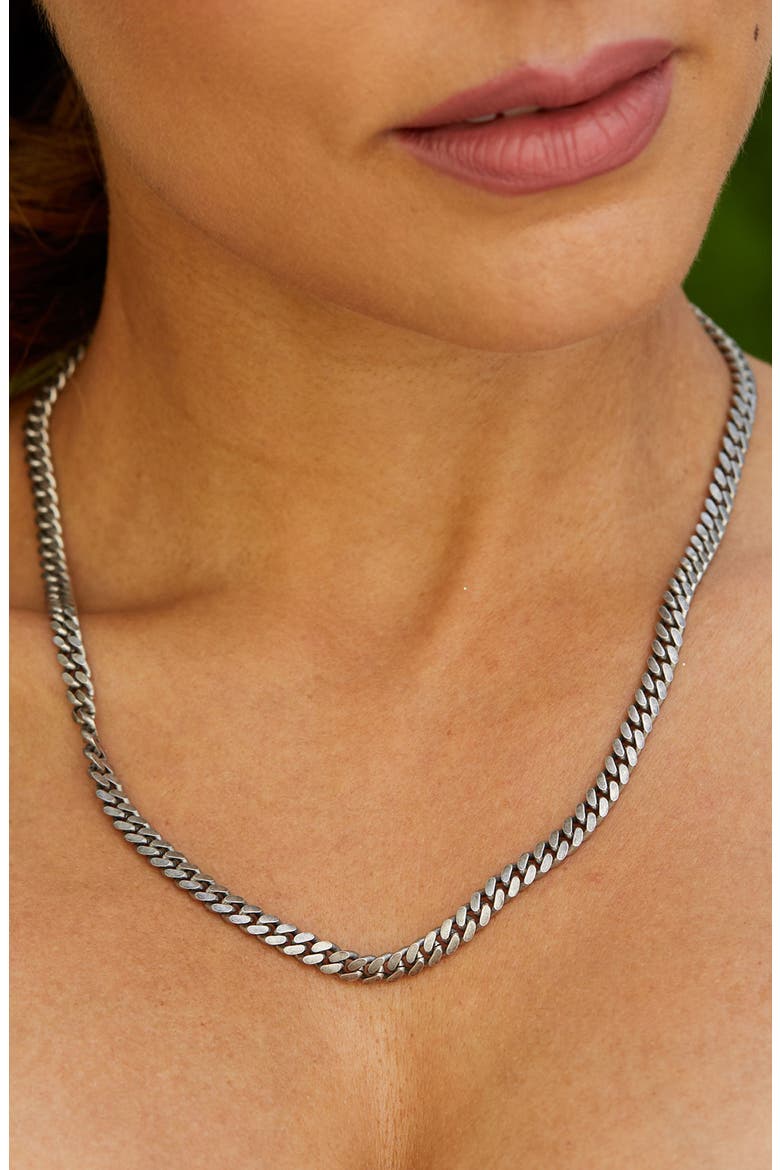 18K Yellow Gold Vermeil 20" Italian Cuban Link Necklace, Alternate, color, OXIDIZE