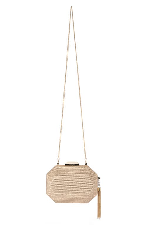Olga Berg Hotfix Tassel Structured Clutch