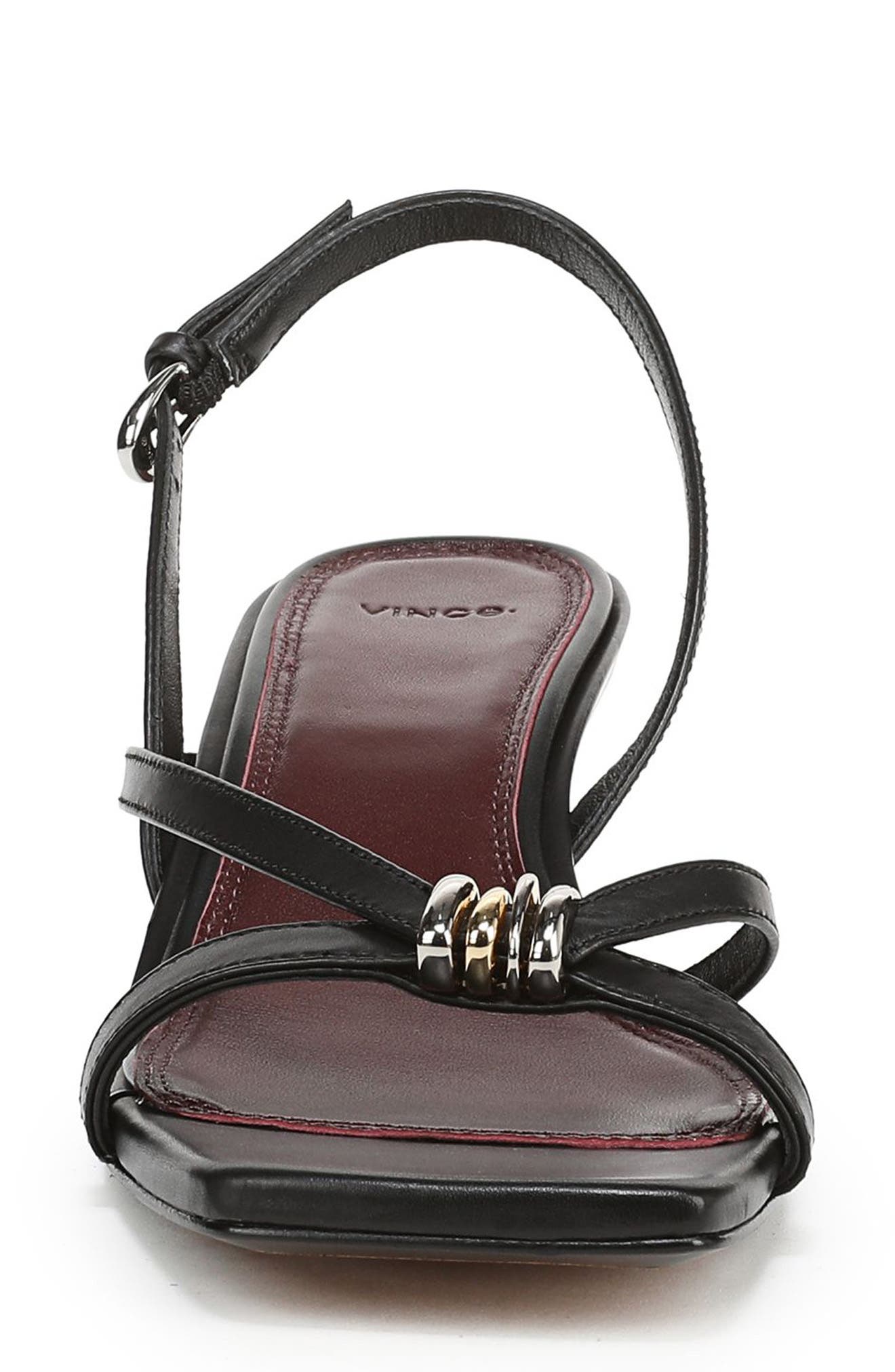 Vince Tali Slingback Kitten Heel Sandal, Alternate, color, Black