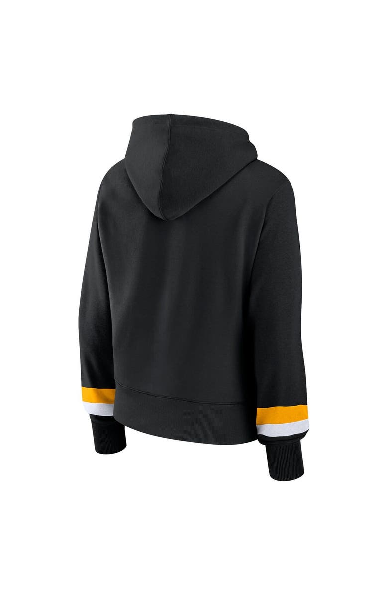 FANATICS Women's Fanatics Branded  Black Pittsburgh Steelers Over Under Pullover Hoodie, Alternate, color, 