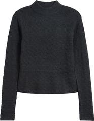 Marine Layer Lucia Pointelle Stitch Mock Neck Sweater
