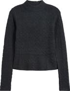 Marine Layer Lucia Pointelle Stitch Mock Neck Sweater