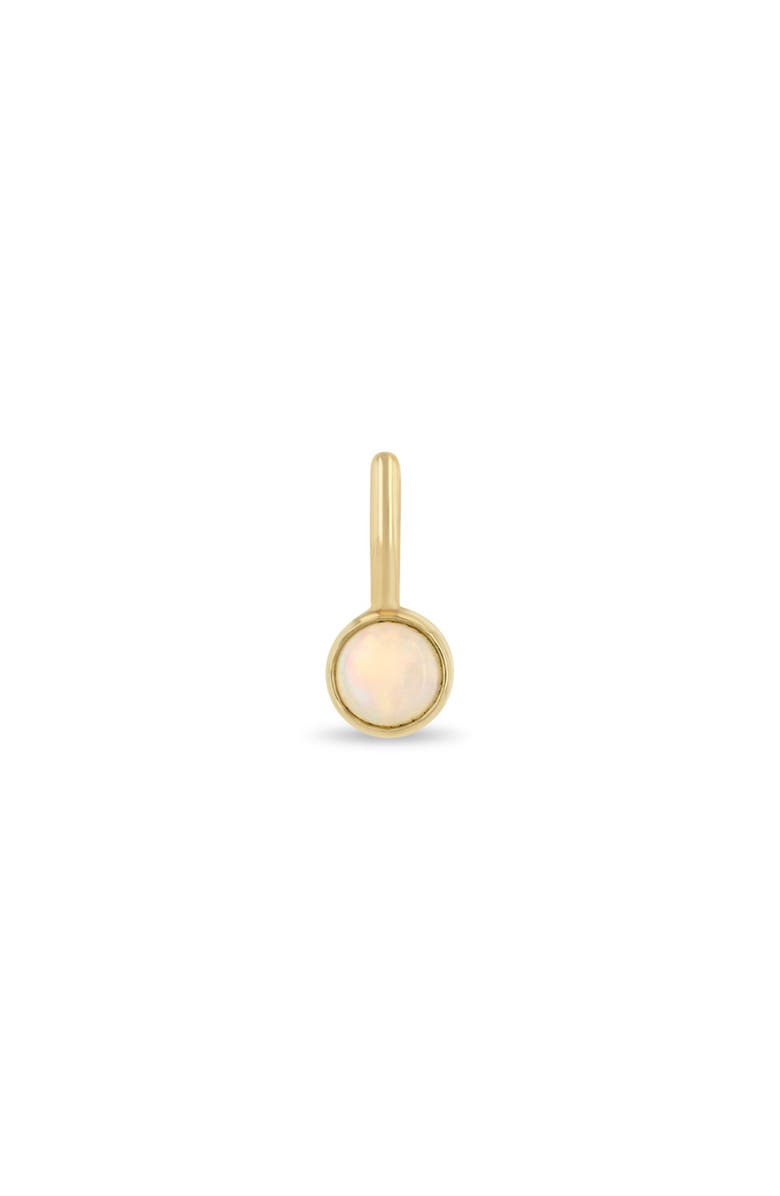 Zoë Chicco Bezel Set Opal Charm, Main, color, Yellow Gold
