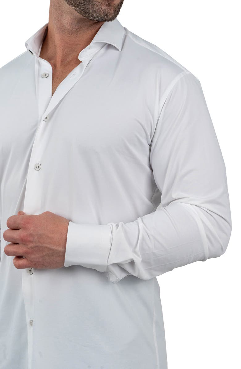 Maceoo Einstein Stretchblotter White Button-Up Shirt, Alternate, color, White