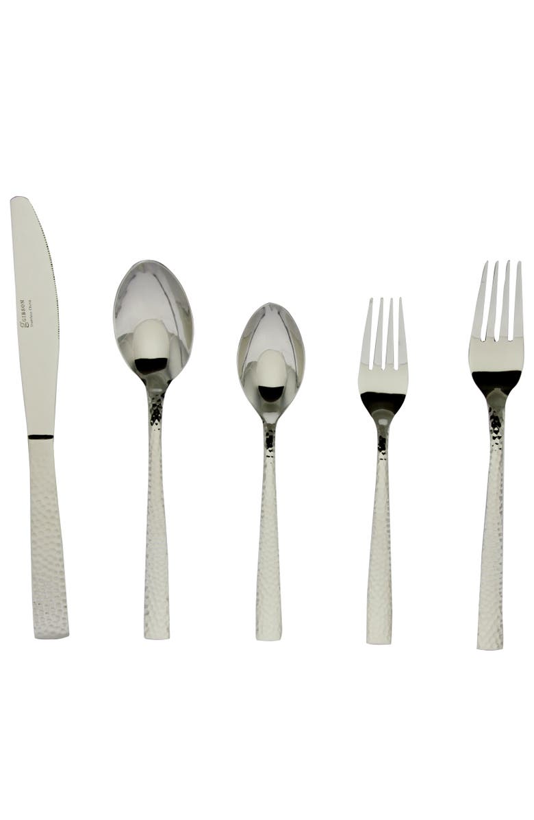 Gibson Royal Brighton 20 Piece Flatware Set, Alternate, color, Metallic Silver