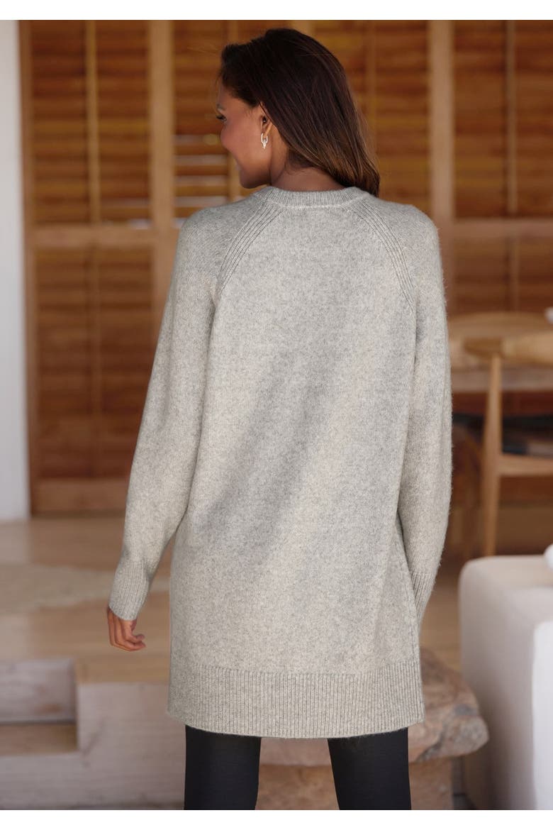 Basic Tunic Sweater, Alternate, color, Grey Heather