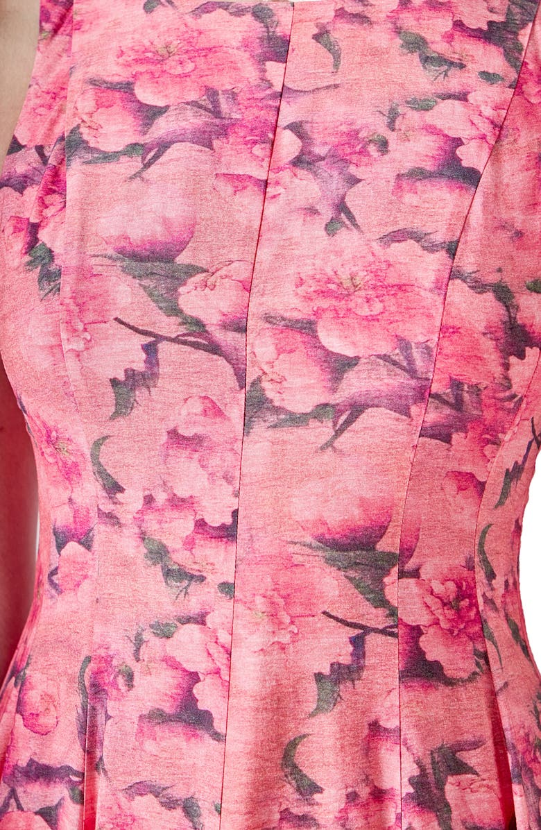 Endless Rose Floral Print Sleeveless Midi Dress, Alternate, color, Pink Multi