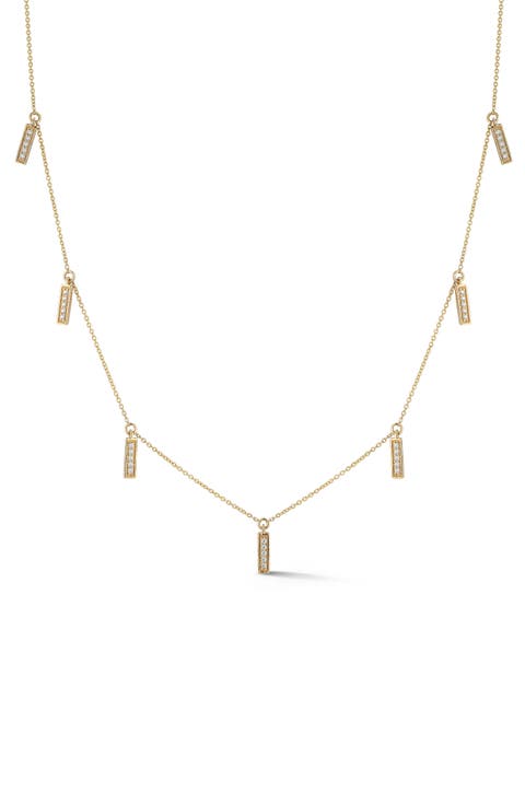 Sylvie Rose Diamond Bar Station Necklace