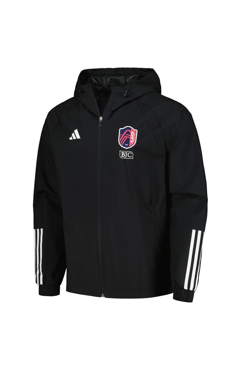 adidas Men's adidas Black St. Louis City SC 2024 All-Weather Raglan Full-Zip Jacket, Alternate, color, 