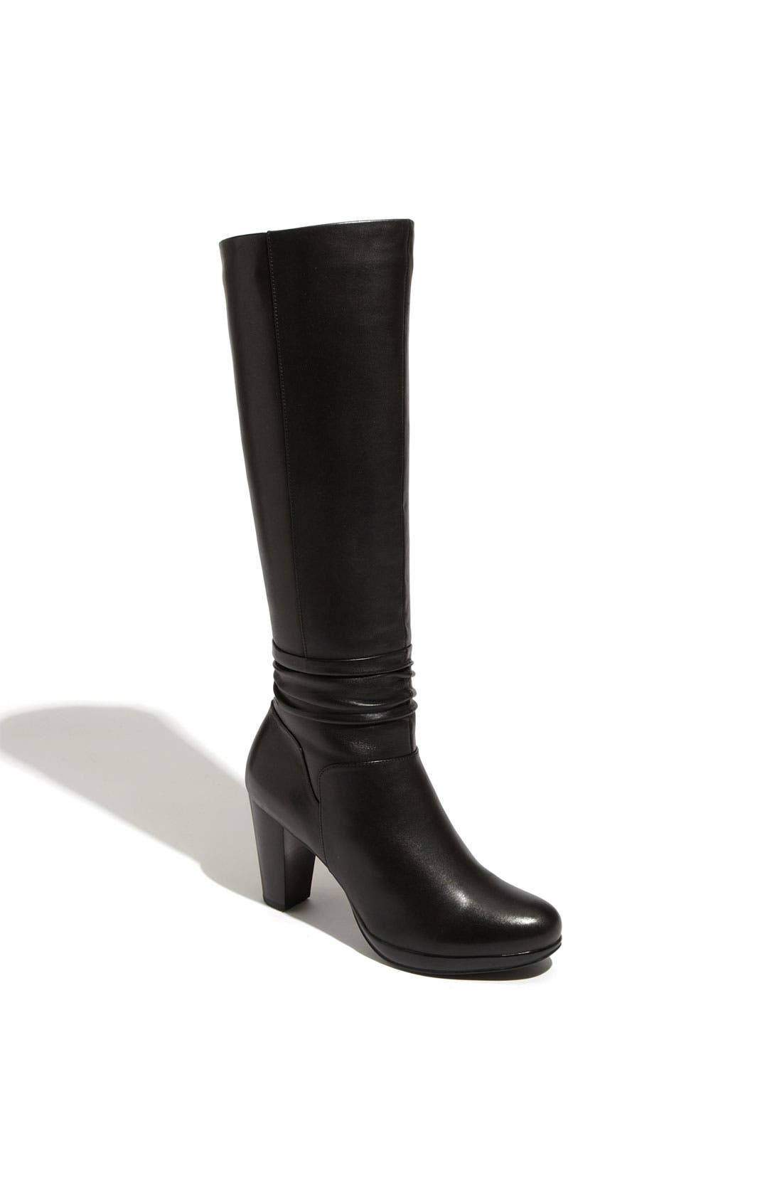 'Pasadena' Boot, Main, color, BLACK LEATHER