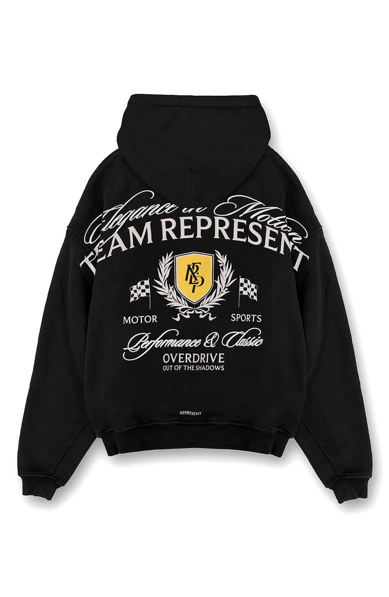 Represent Crest Oversize Hoodie, Alternate, color, Vintage Black