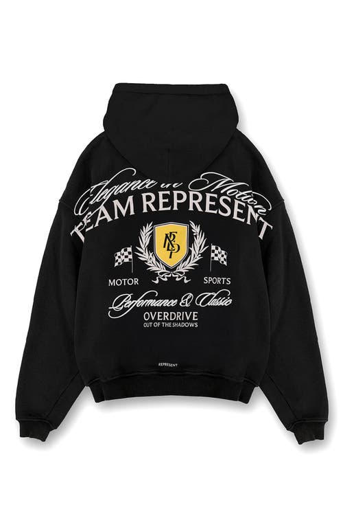 Represent Crest Oversize Hoodie In Vintage Black