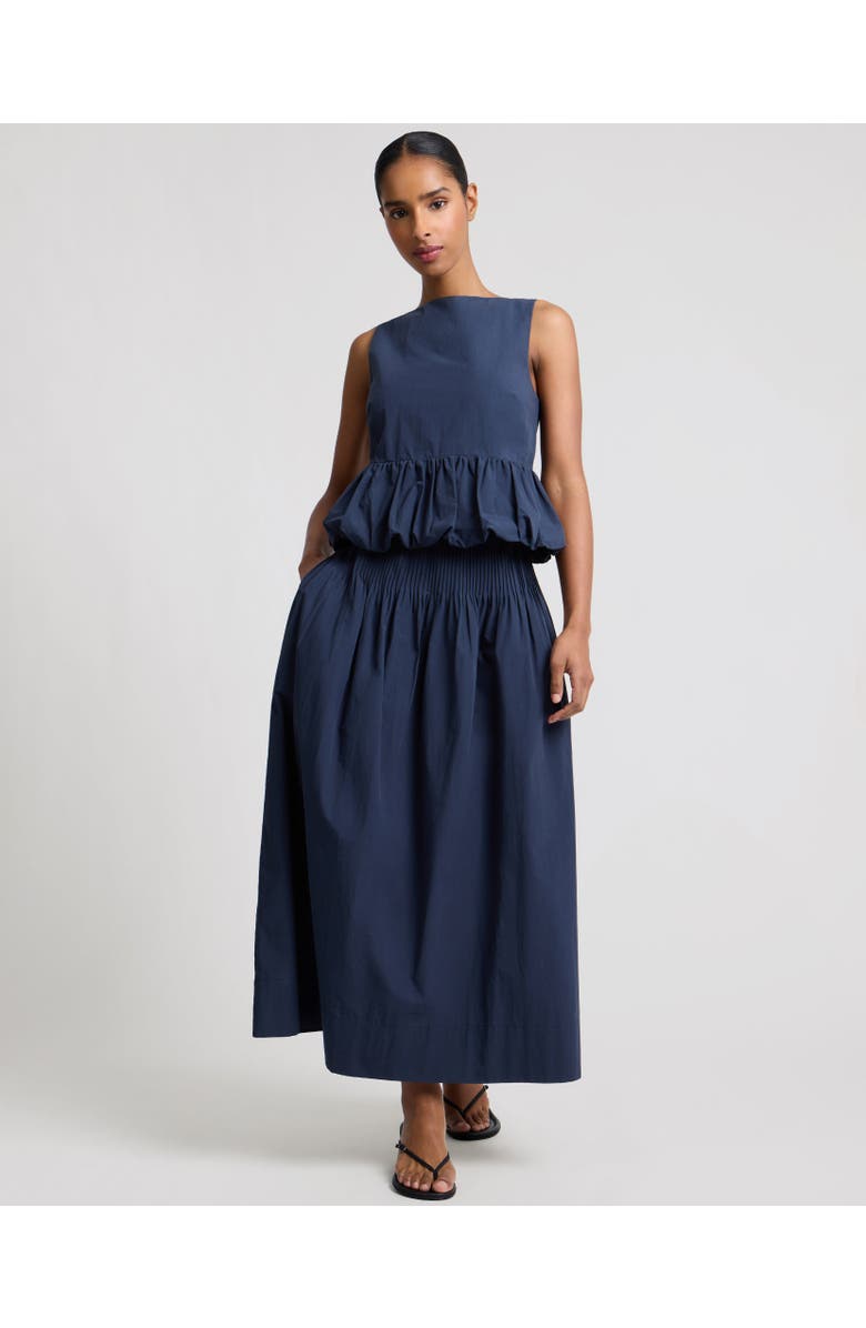 Onia Full Pintuck Skirt, Alternate, color, Noir Navy