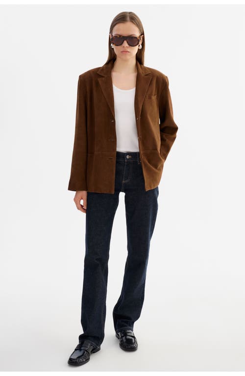 Lamarque Tori | Suede Blazer Jacket In Brown