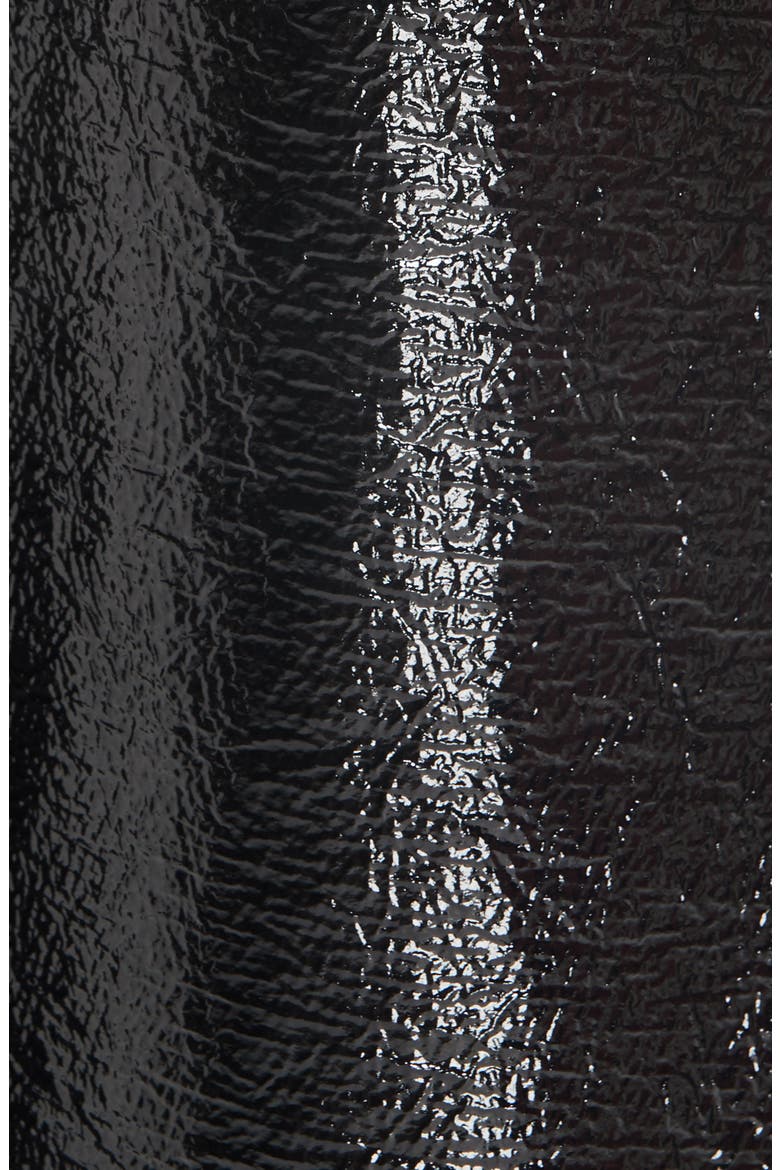 Latona Coated A-Line Skirt, Alternate, color, BLACK