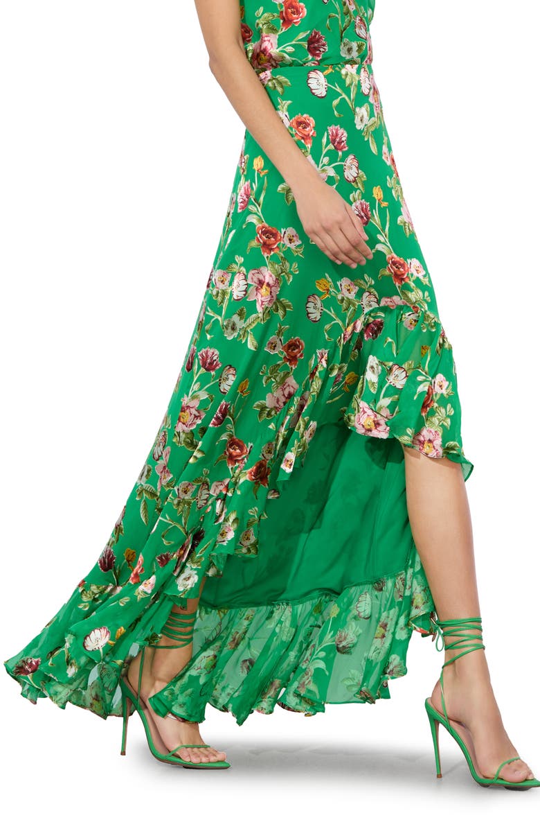 Alice + Olivia Soraya Asymmetric Maxi Skirt, Alternate, color, Hamptons Floral