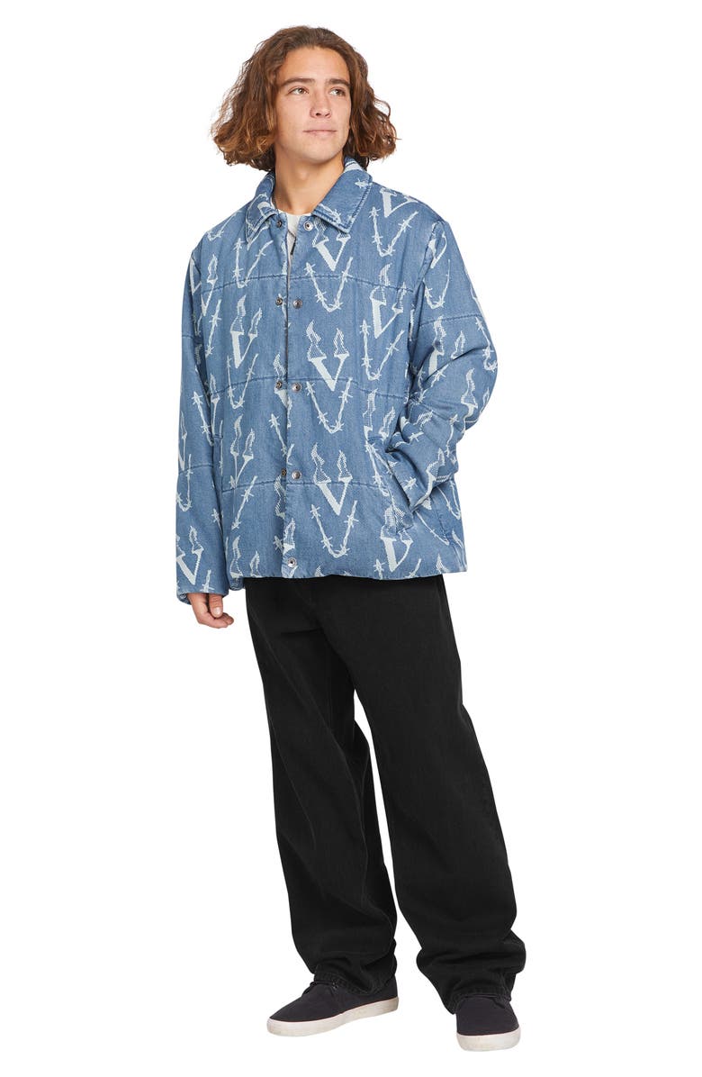 Volcom x Fergus Purcell Fergadelic Denim Puffer Coat, Alternate, color,