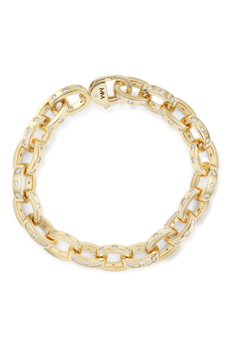 Ashley Cubic Zirconia Chain Link Bracelet, Main, color, GOLD-WHITE