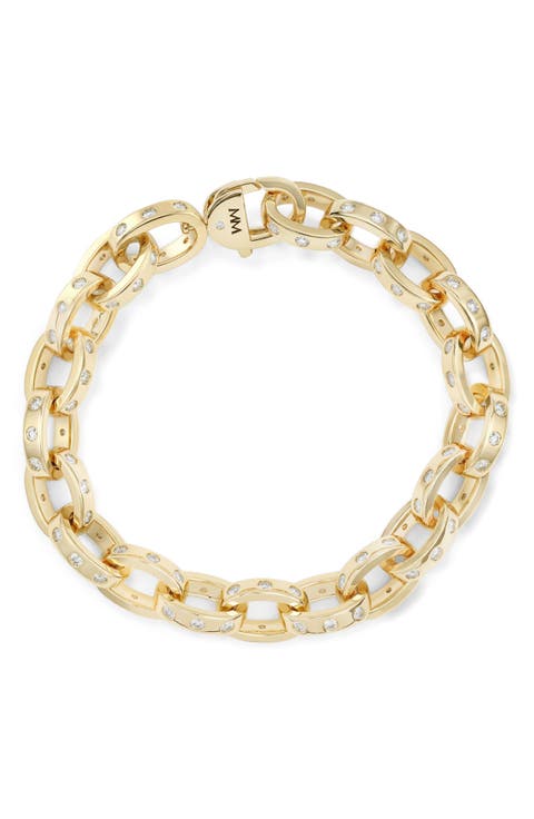 Ashley Cubic Zirconia Chain Link Bracelet