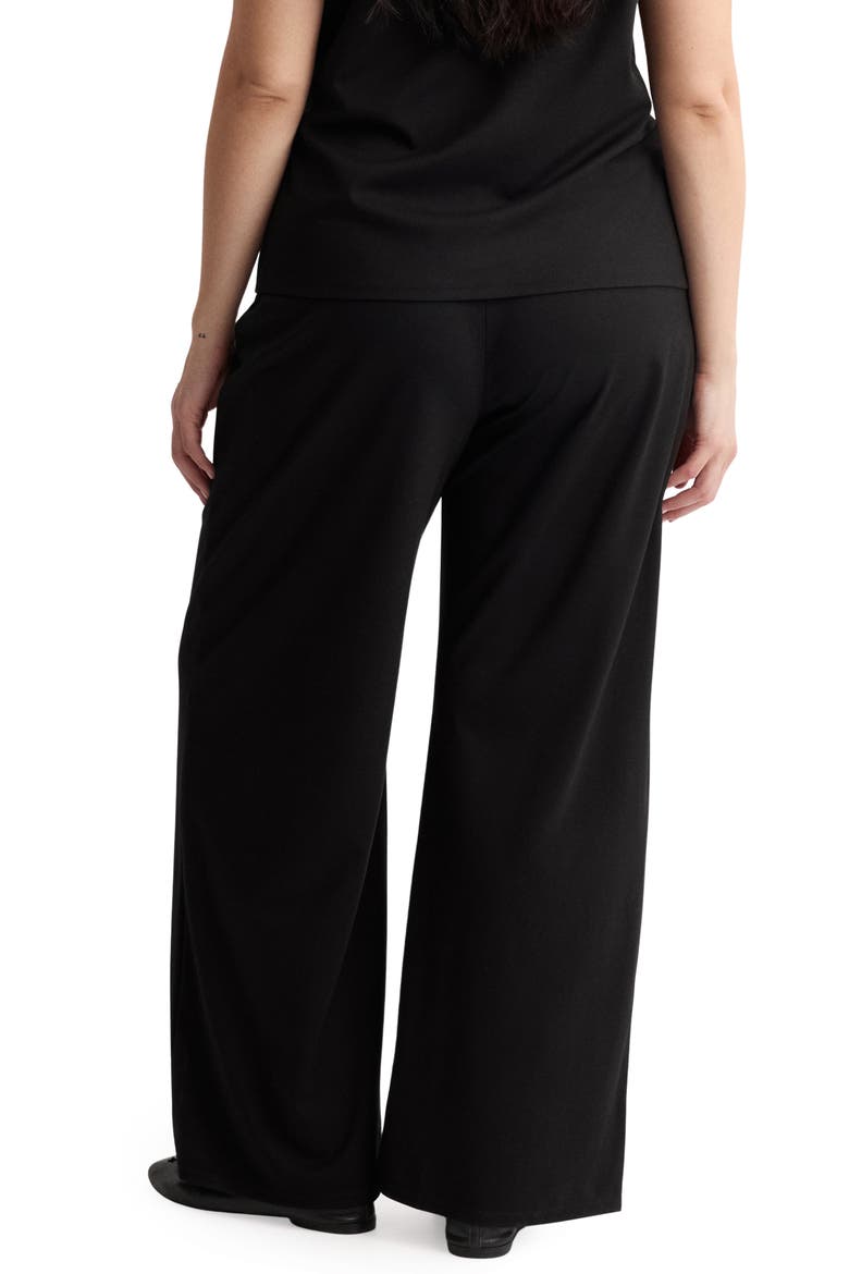 Pull-On Straight Leg Pants, Alternate, color, BLACK