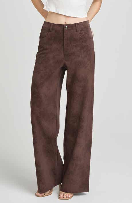 WAYF Freya Faux Suede Pants