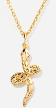 Little Sky Stone Snake Charm Necklace