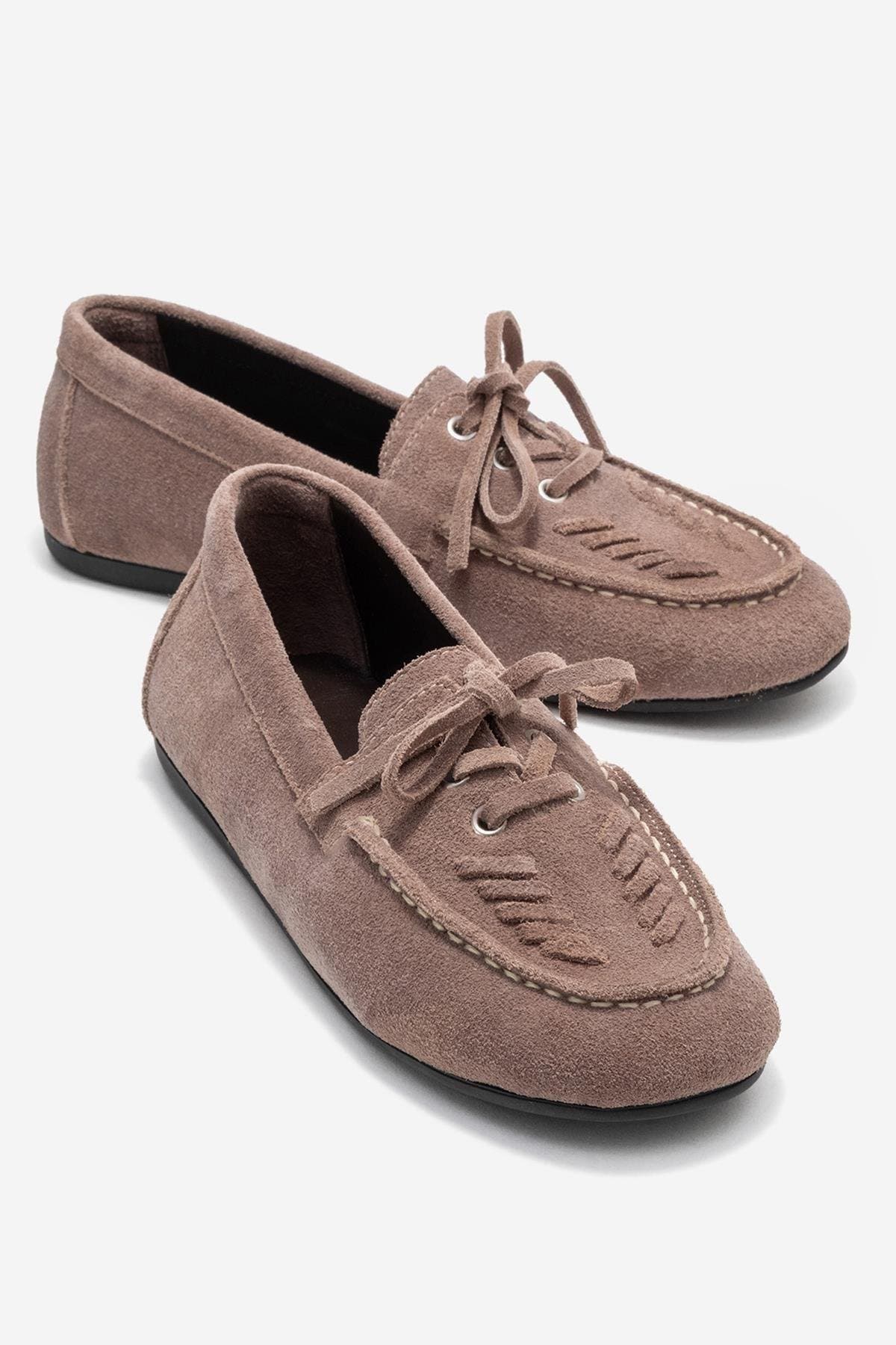 Lorven Leather Lace Up Loafer, Alternate, color, Light Brown Suede Leather