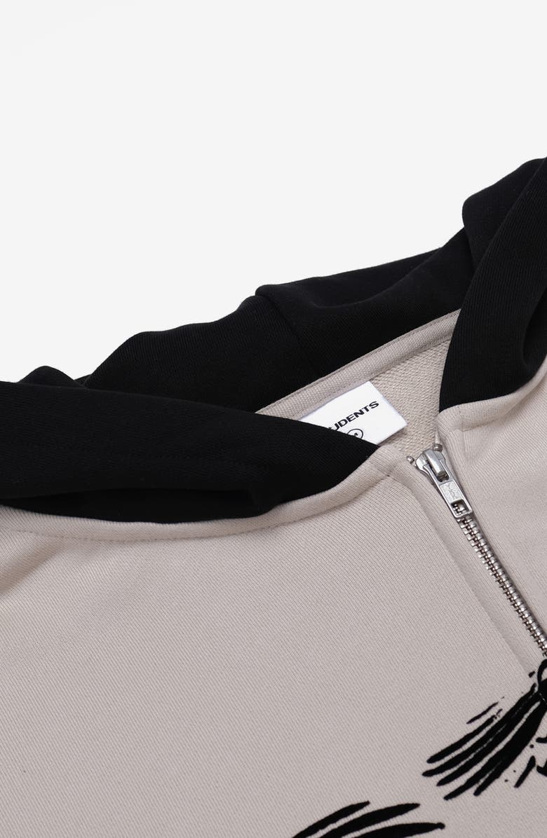STUDENTS Sequence Graphic Zip Hoodie, Alternate, color, Cream
