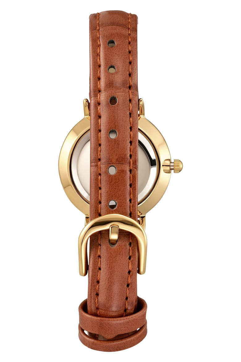 Oslo Quartz Watch, 28mm, Alternate, color, BROWN/ GOLD/ WHITE