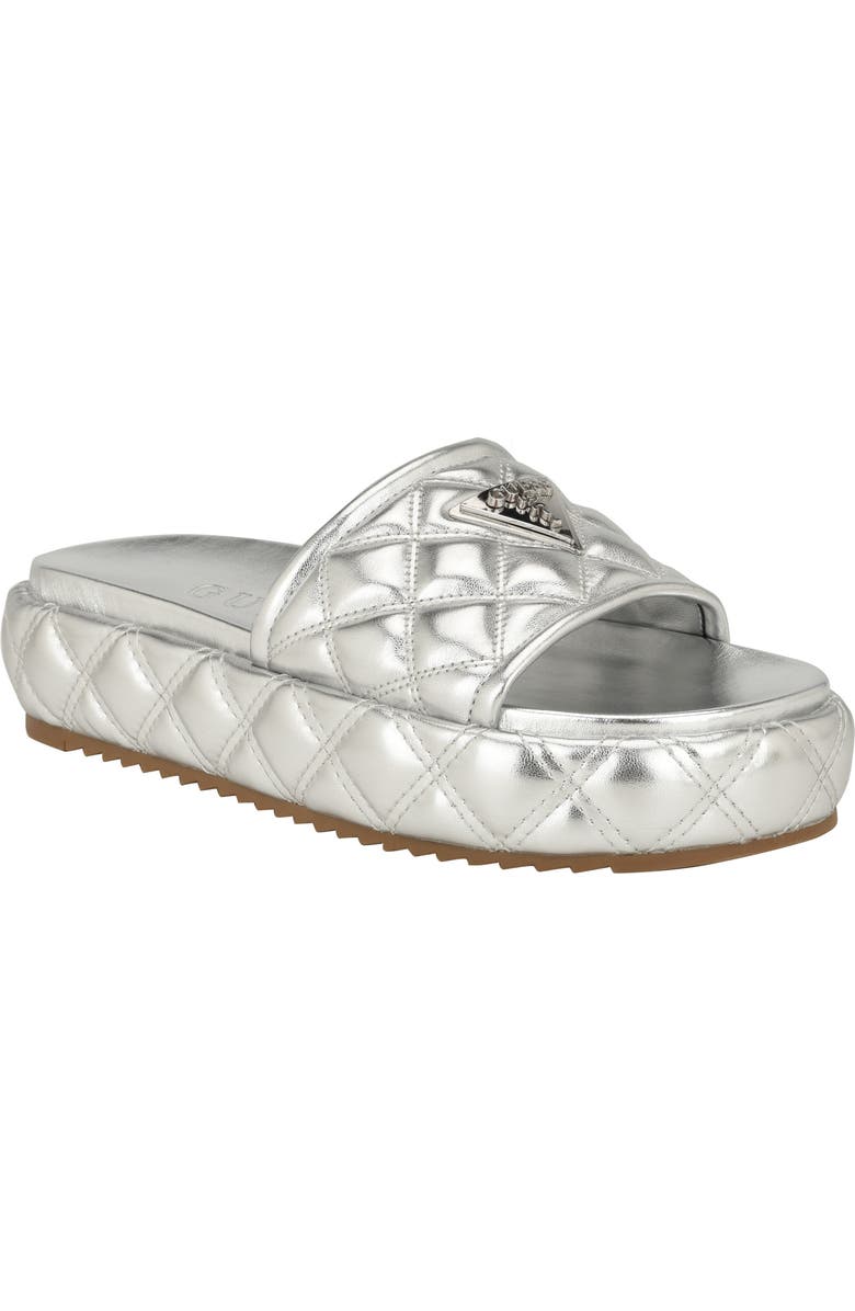 GUESS Longo Platform Slide Sandal, Main, color,
