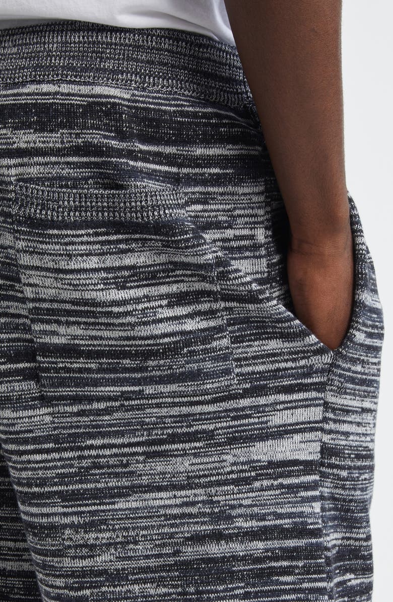 Waste Yarn Project James Space Dye One of a Kind Drawstring Shorts, Alternate, color, Black Melange