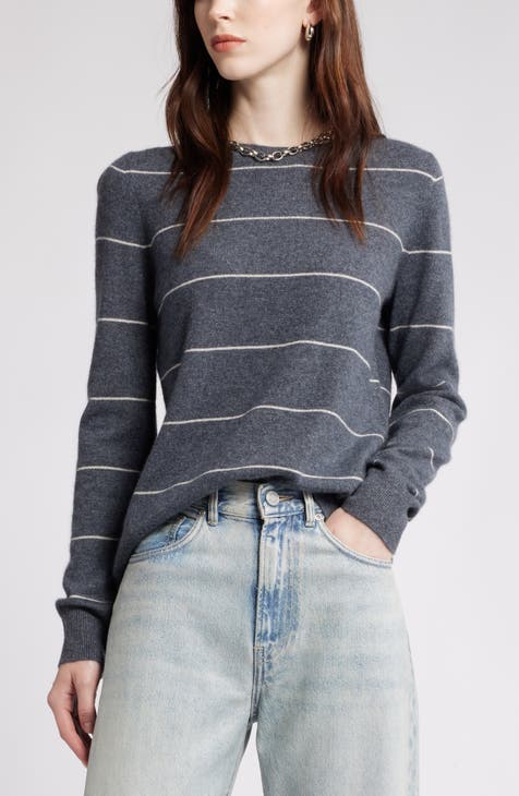 Women s Grey Striped Sweaters Nordstrom